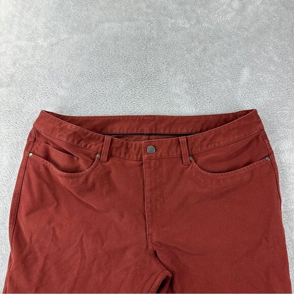 Lululemon ABC Skinny Fat Pant 34 Utilitech Brown Size 36 - Picture 5 of 11